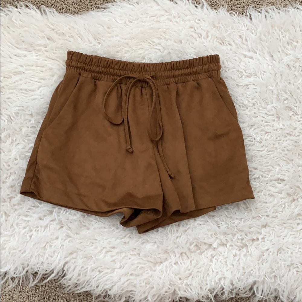 Lumiere Short Brown Suede Shorts Size Small